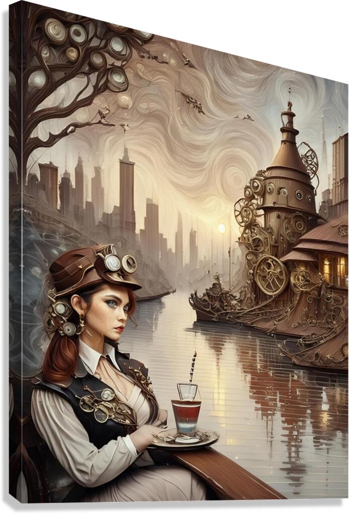 Having Tea Canvas Print