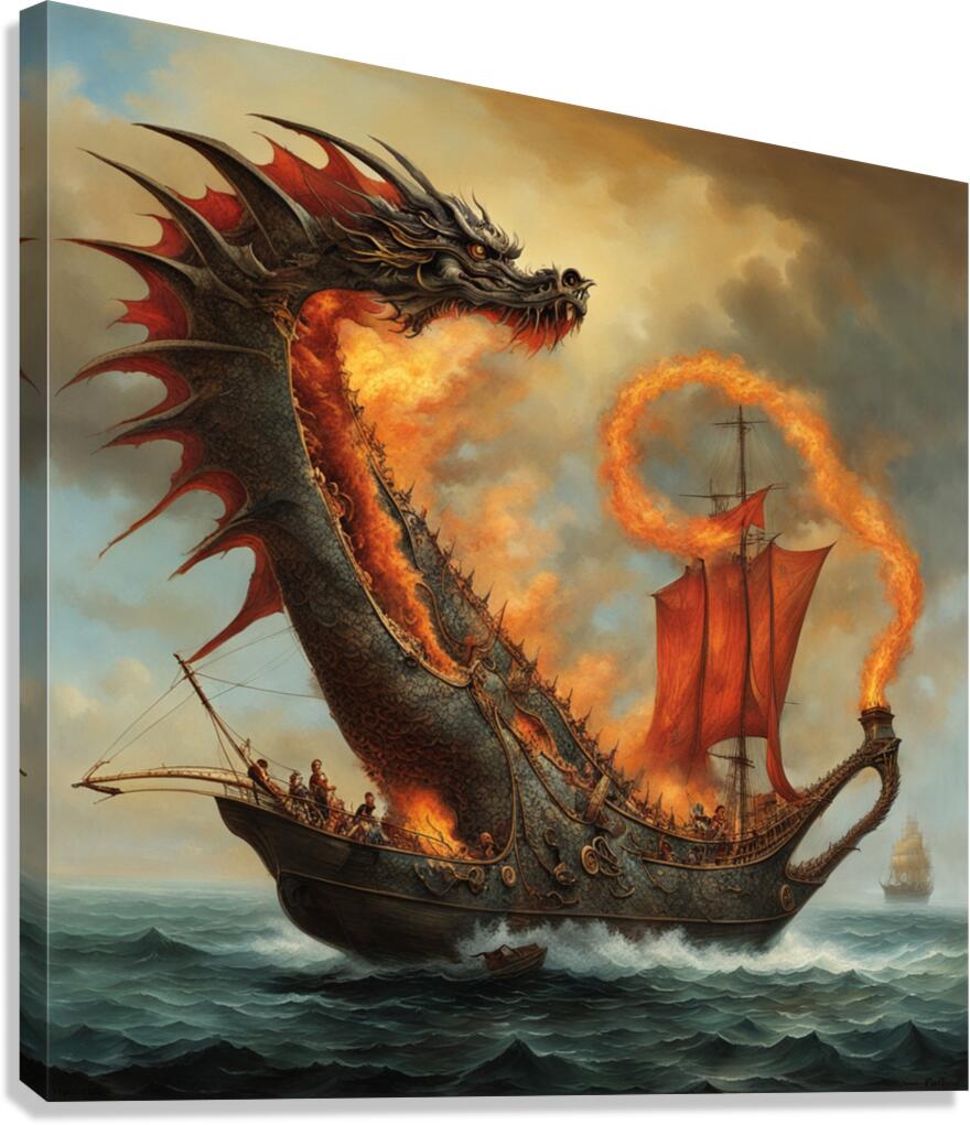 Dragon Ship Canvas Print
