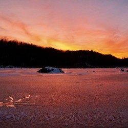 Scenic Fiery North Shore Sunset
