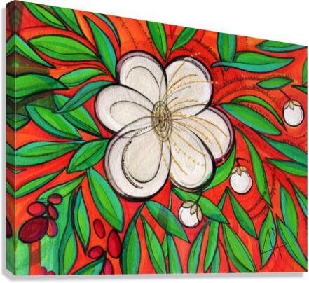 Sunset Flowers Canvas Print