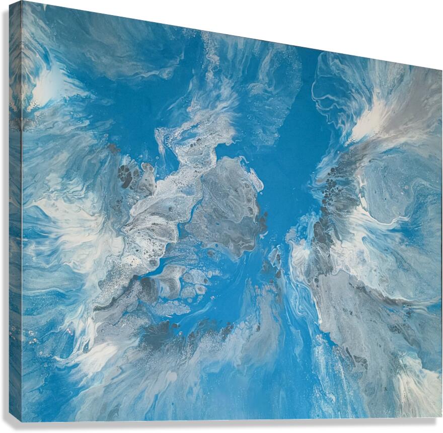 Blue Pour Canvas Print