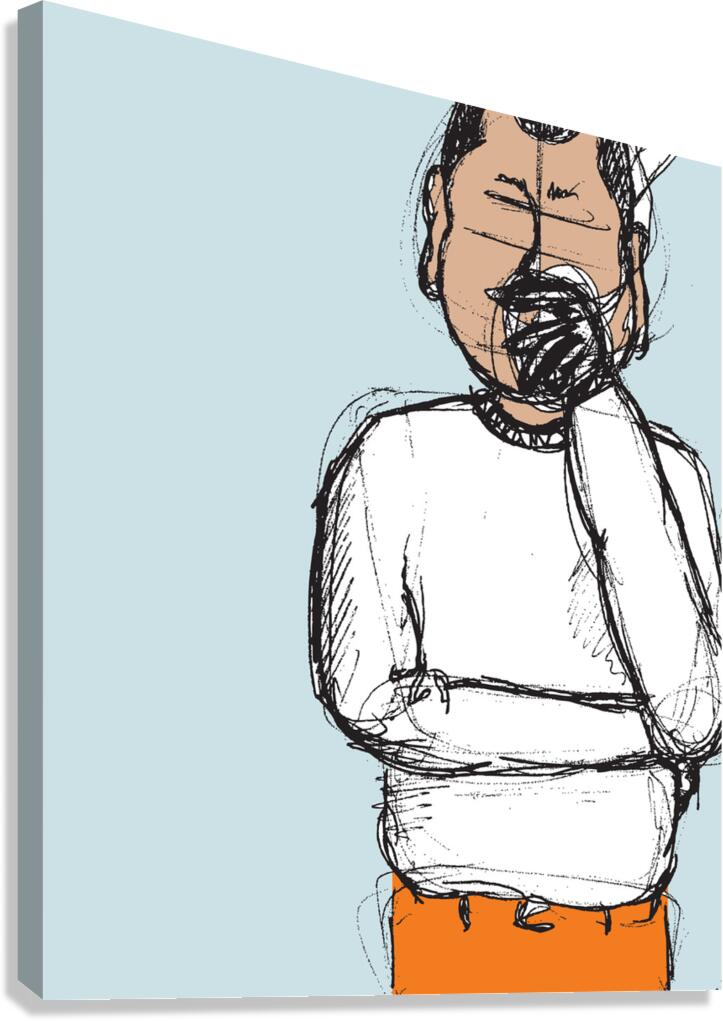  Silver & Cold: Steele Canvas Print