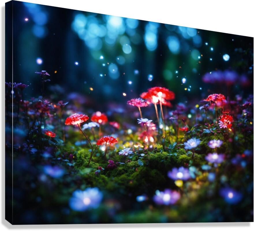 Tilt shift macro illustration of dark Canvas Print