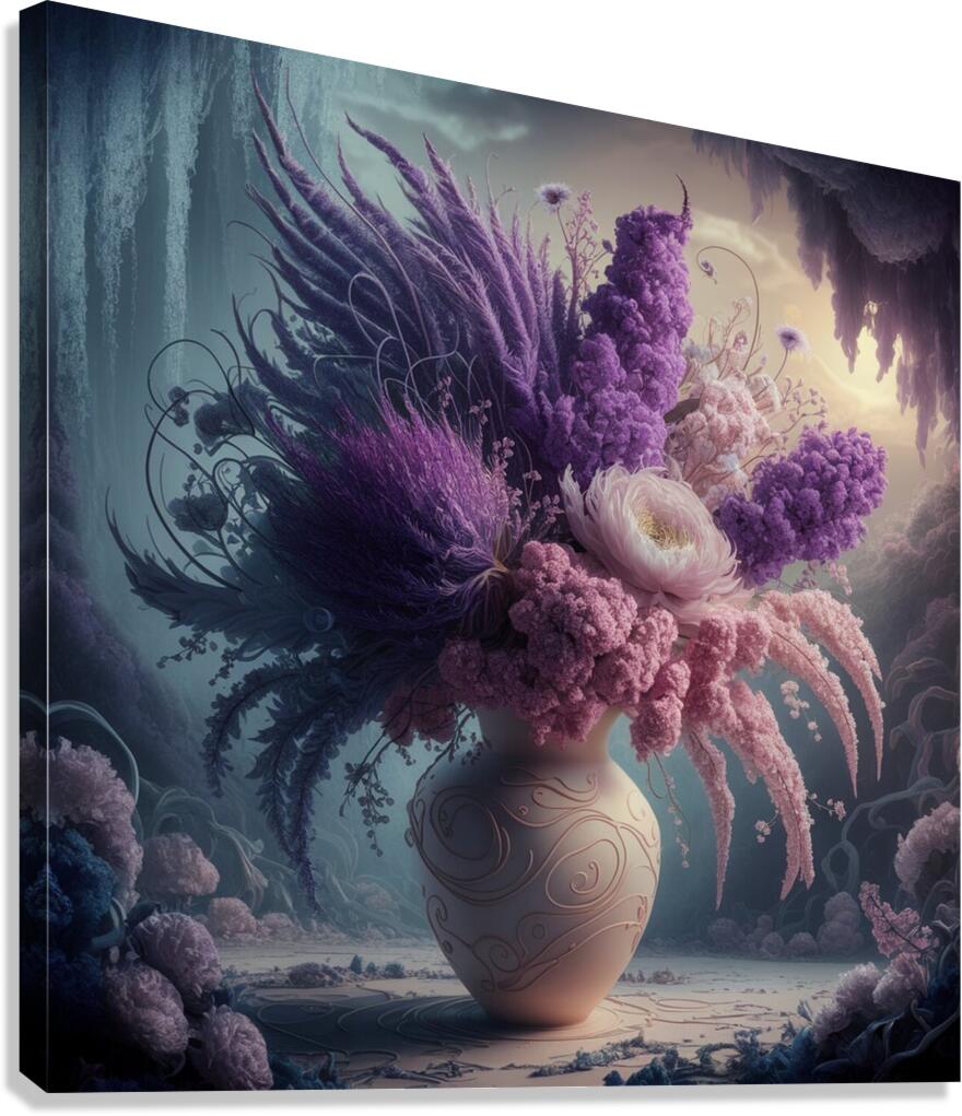 a mesmerizing illustration of a floral masterpiec Canvas Print