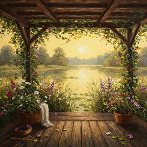 Monet-inspired: Whispers of a Golden Morning