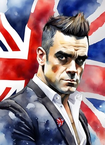 Robbie Williams in Watercolor