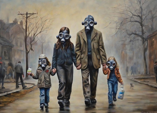 Taking Children To School  1 - Road To Earth Day Print