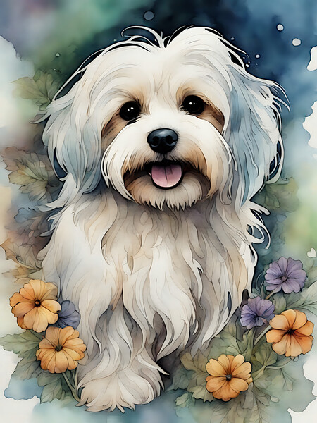 Cute Havanese Dog 2 by Mankdhani