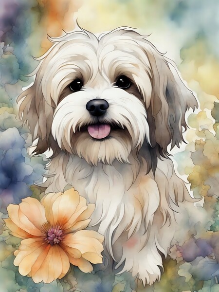 Cute Havanese Dog 4 Print