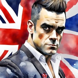 Robbie Williams in Watercolor