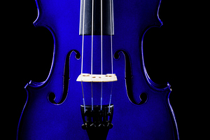 Blue Violin Closeup