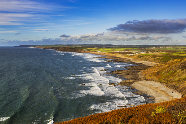 Widemouth Bay  Panorama Cornwall Print