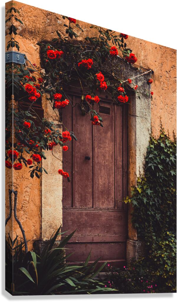 Rustic doorway Valbonne France Canvas Print
