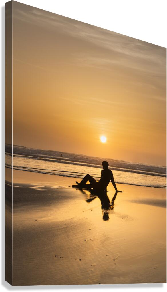 Widemouth Surfer Cornwall Canvas Print