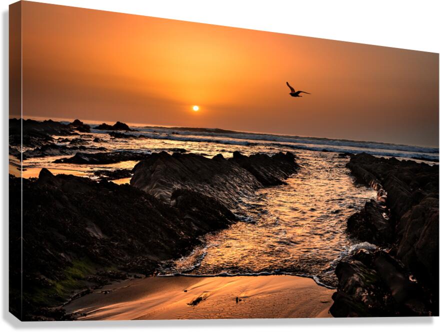 Widemouth Sunset Cornwall Canvas Print