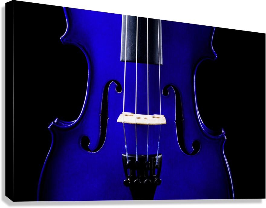 Blue Violin Closeup Canvas Print