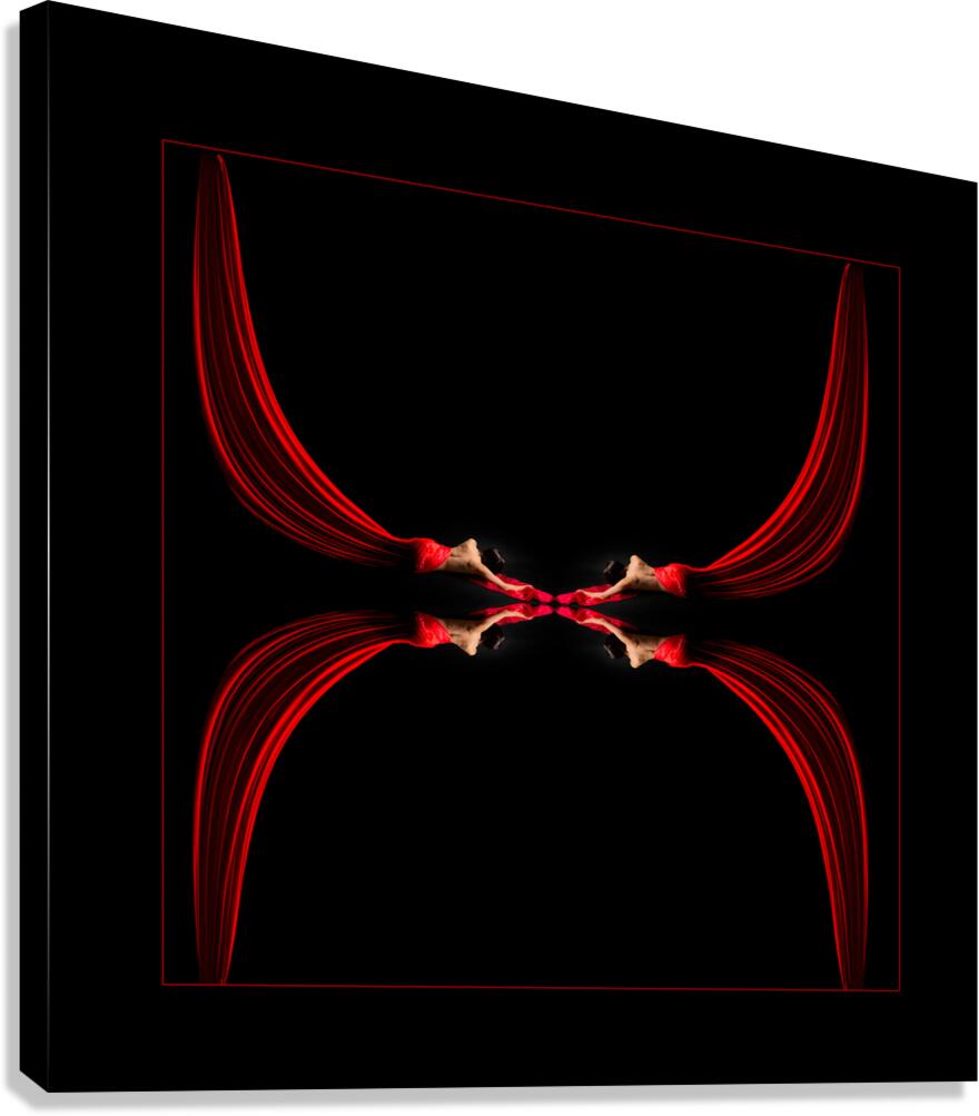 Red Semi Nude Kaleidoscope Canvas Print