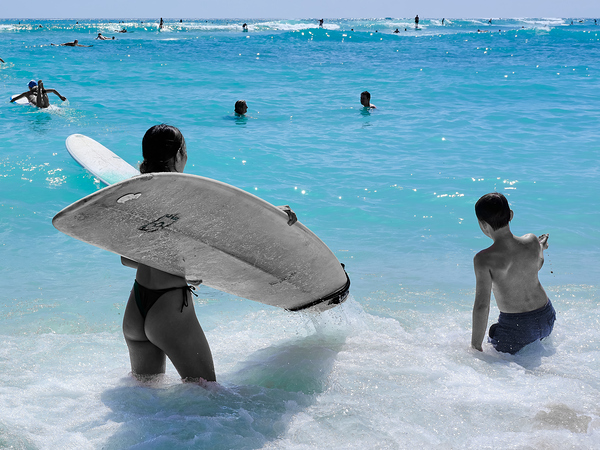 Hawaii Surfing Print