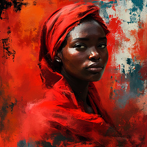 A Striking Portrait in Red
