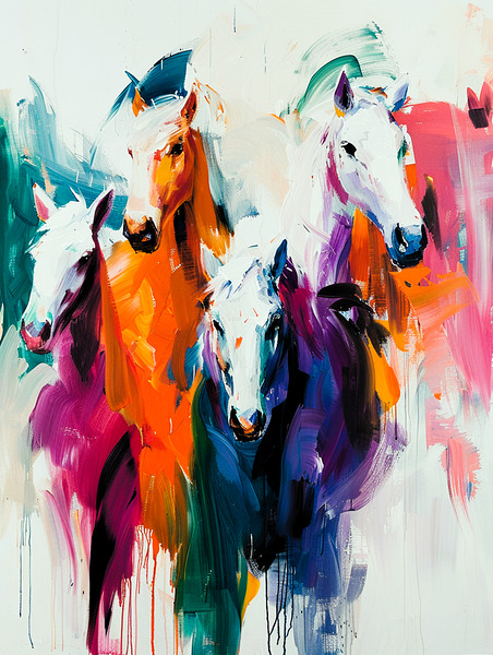Chromatic Herd Print