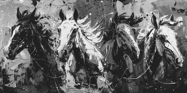 Galloping Shadows Print