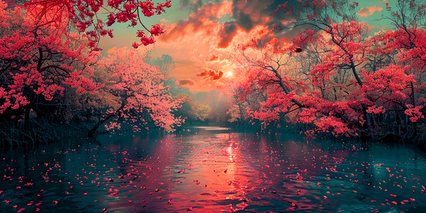 River of Blossoms by Digiart