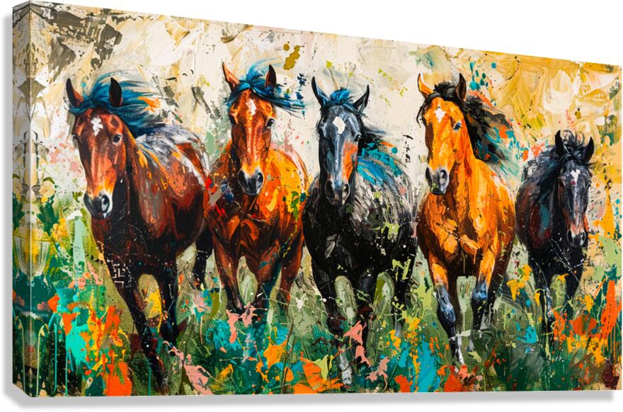 Vibrant Gallop Canvas Print
