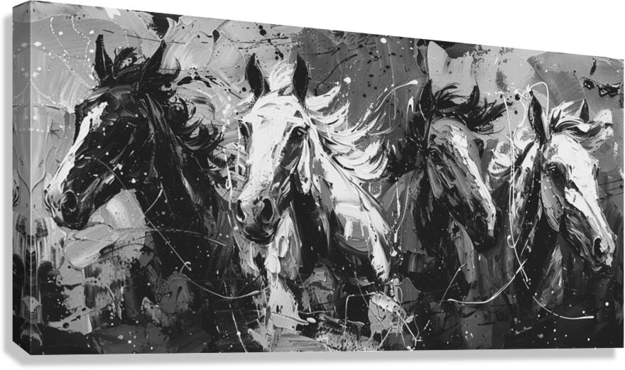 Galloping Shadows Canvas Print
