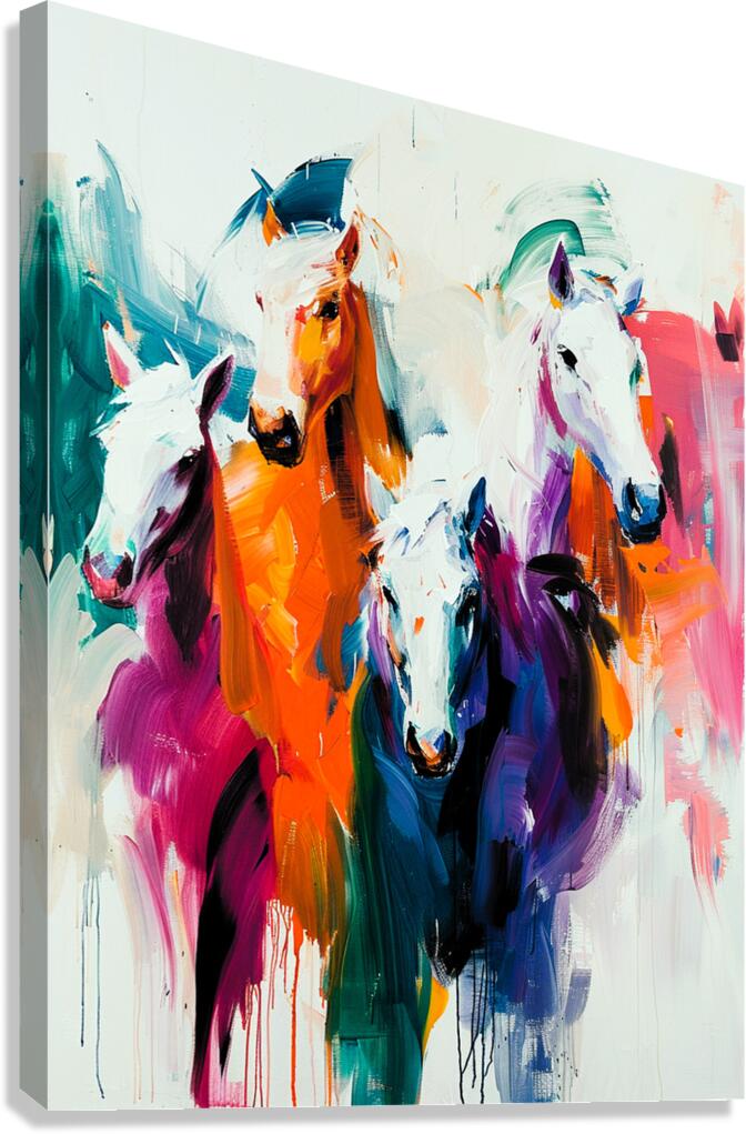 Chromatic Herd Canvas Print