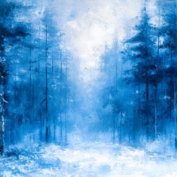 Whispering Winter Woods An Abstract Blue Forest S