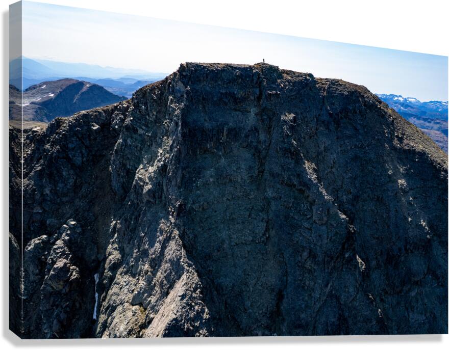Standing Tall Atop a Rock Wall Canvas Print