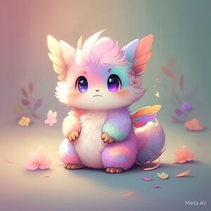 Playful Cartoon Bunny in a Floral Wonderland