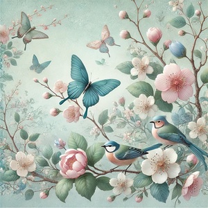 Serene Nature-Inspired Illustration with Delicate Elements