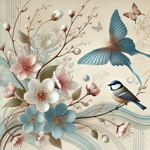 A serene and artistic illustration inspired by nature