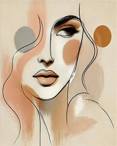 A contemporary artistic portrait of a woman