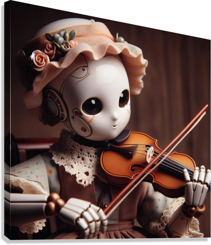 Porcelain humanoid musician 2.9 Canvas Print