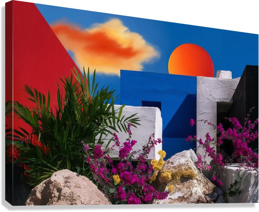 Majestic Sunrise over Tranquil Waters Canvas Print