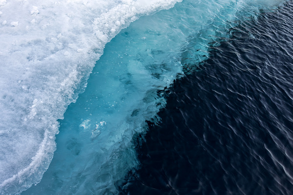 WHERE ICE MEETS MIDNIGHT Print