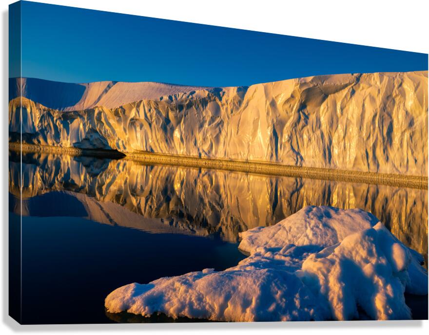 MIDNIGHT SUN ON ICE Canvas Print