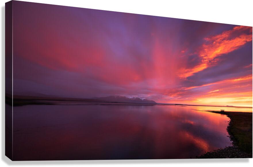 SUNSET AT HOFSSTADIR Canvas Print