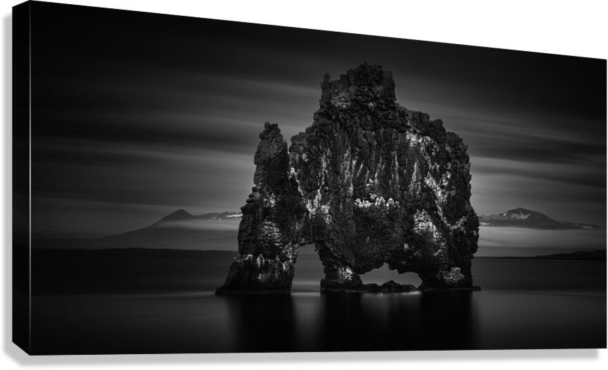 HVITSERKUR THE TROLL OF NORTHWEST ICELAND Canvas Print