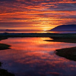 SUNSETRISE AT HOFSSTADIR