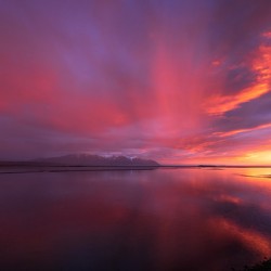 SUNSET AT HOFSSTADIR