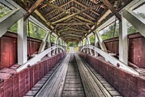 Inside Glessner Covered Bridge - Pennsylvania 