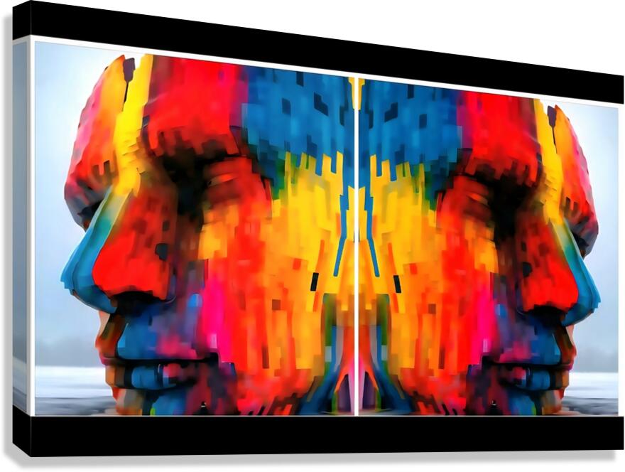TITLE: COLORED MAN Canvas Print