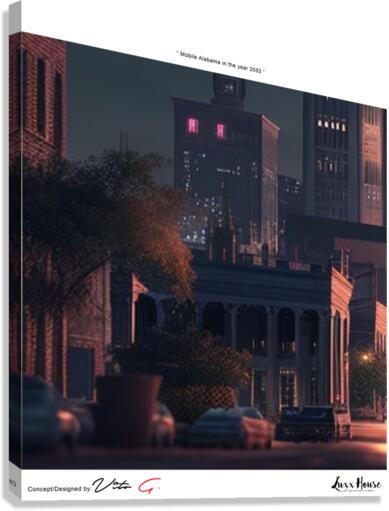Mobile Alabama in the Year 2053 A14 Canvas Print