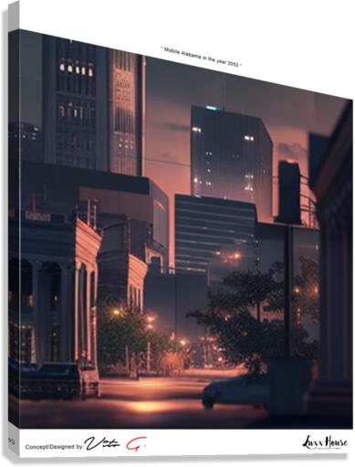 Mobile Alabama in the Year 2053 A15 Canvas Print