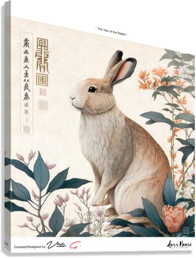 Year of the Rabbit A7 Canvas Print