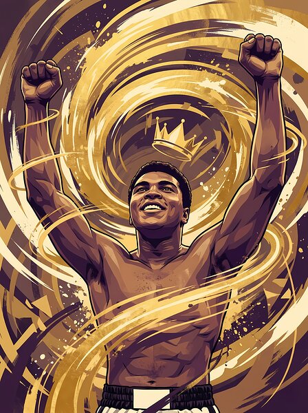 Muhammad Ali Golden Champion Vector Art by Can daryl