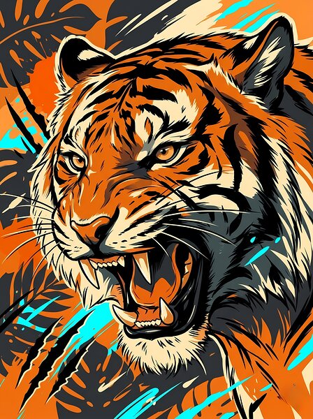 Fierce Tiger Roar by Can daryl